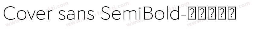 Cover sans SemiBold字体转换